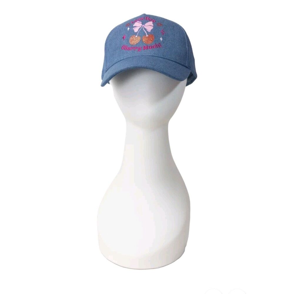Wonder Nation Girls Cherry icon Baseball hat one size fits mast